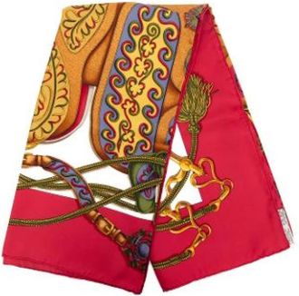Herm&egrave;s Pre-owned Festival des Amazones Scarf - Dames - Vintage Accessoires - Rood - ONE Size - Vintage