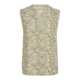 Cream Bloemen Grafische Blouse - Dames - Tops - Grijs - Maat: L Viscose