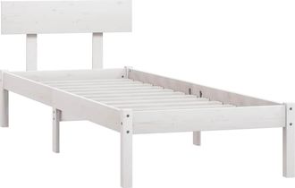 vidaXL Vidaxl - Estructura De Cama Individual Peque&ntilde;a Sin Colch&oacute;n Madera Blanco