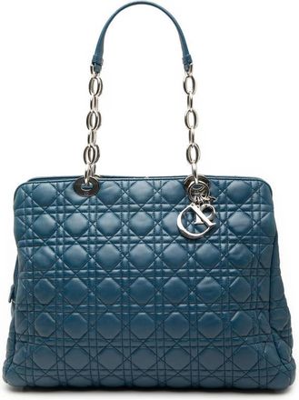 Dior Pre-owned Dior Large Lambskin Cannage Soft Zipped Lady Dior Shopping Tote Ladies HGYI8C9JS1GLT823