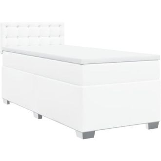 vidaXL Vidaxl - Box Spring Bed with Mattress White 80x200 cm Faux Leather