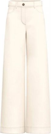 Marella Wide Broeken - Dames - Wijde Broeken - Beige - M - Broeken