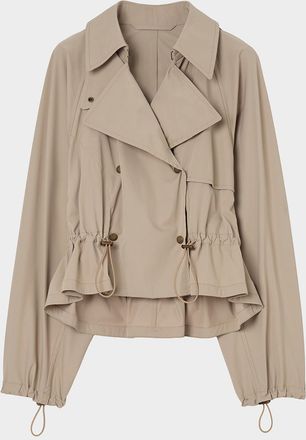Burberry Rosewin Stretch-Nylon Double-Breasted Jacket