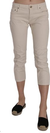 Dondup Cotton Stretch Low Waist Skinny Cropped Capri Womens Jeans