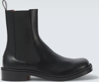 ショートブーツ・ブーティ ALEXANDER MCQUEEN BLACK LEATHER CHELSEA SOFA ANKLE BOOTS Chelsea Boots - Alexander Mcqueen - Leather - Black/ Silver