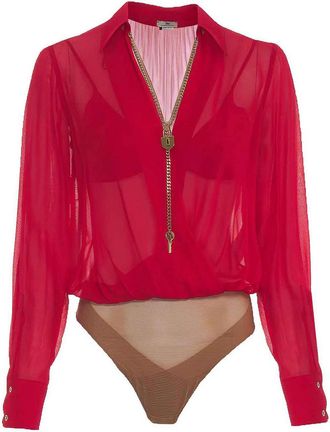 Elisabetta Franchi Red Passion Georgette Fabric