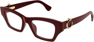 Cartier Glasses, female, Red, Size: 51 MM Panth&egrave;re C Eyeglasses