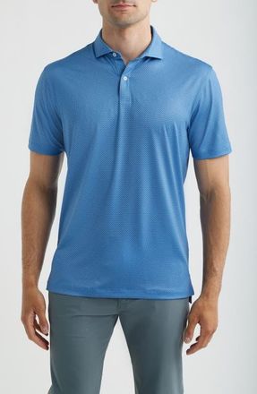 Johnnie-O Darts Microprint Performance Jersey Polo in Sailor at Nordstrom, Size Xx-Large