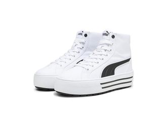 Puma Kaia 2.0 Mid Womens Lace up casual Shoes Puma White/Puma Black : 10.5 B - Medium, Canvas