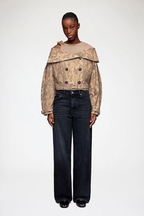 Ganni Burro Jacket in Printed Cotton - Size 36 Organic