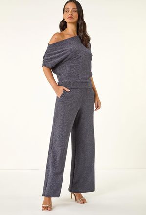 DUSK Metallic Wide Leg Trousers