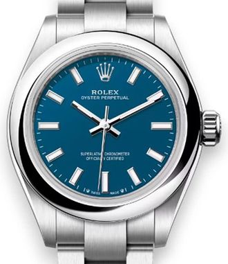 Rolex Oyster Perpetual Automatic Chronometer Blue Dial Ladies Watch M276200-0011