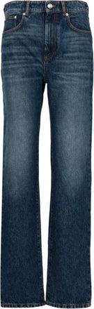 Sportmax Straight Jeans - Dames - Regular Fit Jeans - Blauw - W29 - Leer - Jeans