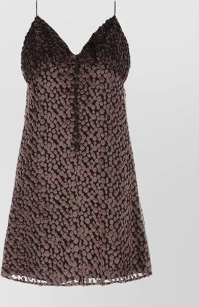 Saint Laurent dual-tone velvet short dress