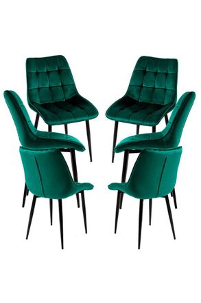 Regalos Miguel Regalos Miguel - Packs Sillas Comedor - Pack 6 Sillas Cade Terciopelo - Verde