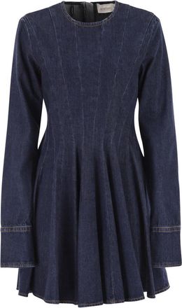 Max Mara Womens Aereo - Mini Denim Dress - Dark Blue Cotton - Size EU 42 (Womens)