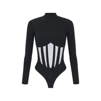 Elisabetta Franchi Knit Bustier Bodysuit