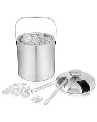 True Stainless Steel Ice Bucket With Tongs