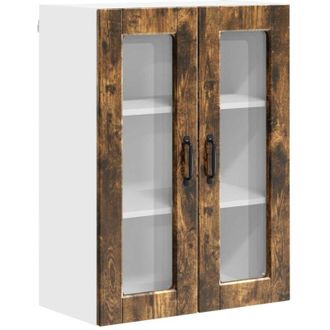 vidaXL Mueble De Cocina Con Estante Roble Ahumado 60 X 31 X 80 Cm Vidaxl