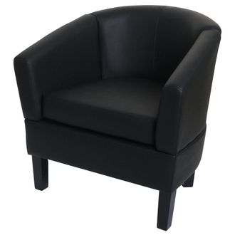 Hhg Hhg - Nunca Usado] Sill&oacute;n De Sal&oacute;n 864, Sill&oacute;n Club Sill&oacute;n De C&oacute;ctel, Polipiel Certificada Mvg, Negro