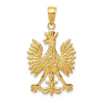 Diamond2Deal 14k Yellow Gold Phoenix Mythological Bird Charm