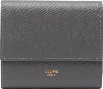 Celine Gray Leather Wallet (Tri-Fold) (Pre-Owned)