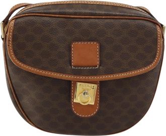Celine Vintage Macadam Canvas Brown Canvas Backpack Bag (Pre-Owned)