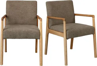 Moloo de mesa, tela marr&oacute;n y fresno natural (x2)