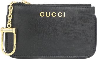 Gucci Black Leather Coin Purse/Coin Case (Pre-Owned)