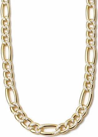 Argento Vivo Pav&eacute; Figaro Chain Necklace in Gold/Silver at Nordstrom