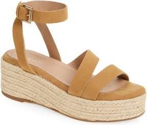 L.k. Bennett Siena Ankle Strap Espadrille Platform Wedge Sandal in Tan at Nordstrom Rack, Size 10Us / 41Eu