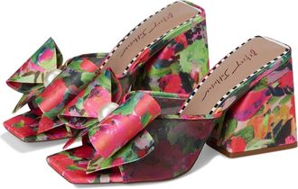 Blue by Betsey Johnson Womens Blue by Betsey Johnson Jordn Sandals Red Floral Block Heel HAWK1766