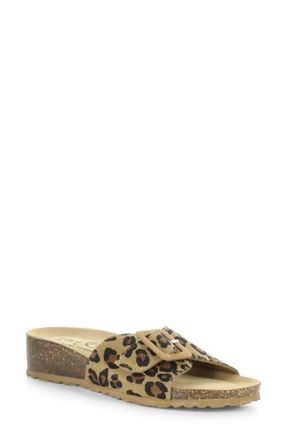 Bos. & Co. Lyra Wedge Slide Sandal in Leopard at Nordstrom, Size 10-10.5Us