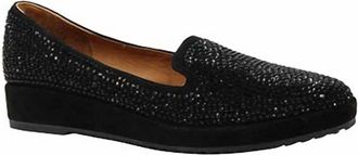 L'Amour Des Pieds Womens Correze Suede Loafers In Black