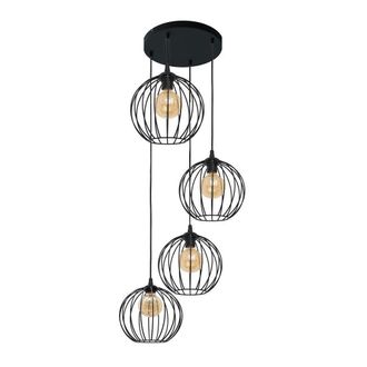 Netlighting Mercure Cluster Pendant Ceiling Light Black 40cm