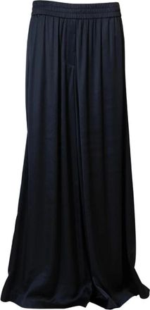 PESERICO Wide Broeken - Dames - Wijde Broeken - Blauw - XL - Broeken