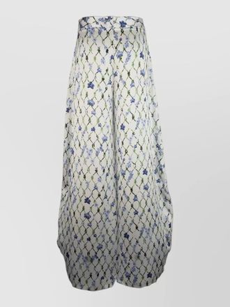 Genny high waist skirt draped floral design