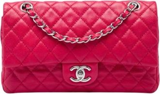 Chanel Pre-owned Double Flap Shoulder Bag - Dames - Vintage Schoudertas - Roze - ONE Size - Leer - Vintage