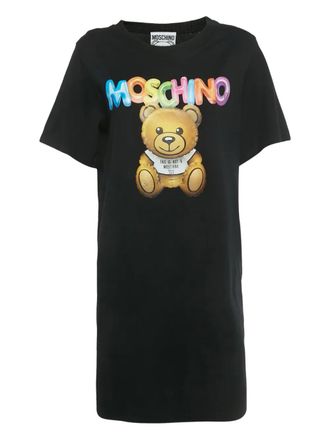 Moschino teddy-print dress - Black