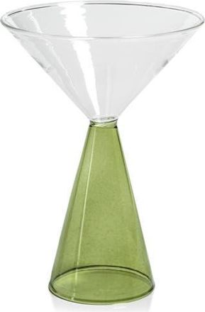 Zodax Viterbo Set of 4 Martini Glasses in Clear/Green at Nordstrom Rack