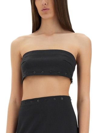 Paloma Wool Wool Blend Recycled Polyester Knit Top - Charcoal
