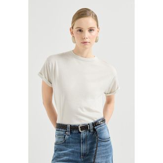 Brunello Cucinelli Cashmere and silk lightweight sweater in White at Nordstrom, Size Xx-Small Eu