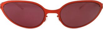 Mykita Occhiali da sole Bear ovali - Rosso