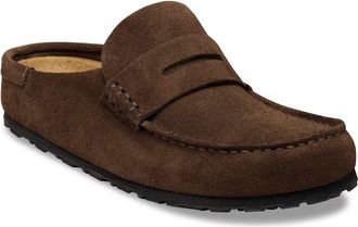 Birkenstock Unisex Loafers Naples Wrapped Suede Carafe Leather