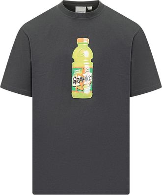 Gramicci Black Graphic Crew Neck T-Shirt