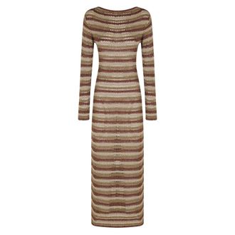 MC2 Saint Barth Knitted Dress - Dames - Kleedjes - Bruin - M - Kleedjes