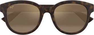 Maui Jim Ihupani AF 53mm PolarizedPlus2 Round Sunglasses in Brown/Hcl Bronze at Nordstrom
