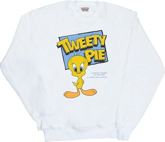 Looney Tunes Mens Classic Tweety Pie Sweatshirt Medium White