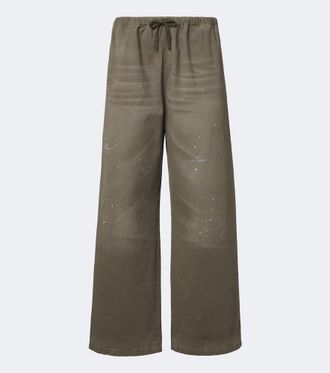 Acne Studios Cotton twill wide-leg pants