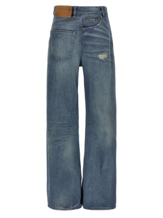 Maison Margiela Blue Twist Wide Leg Jeans